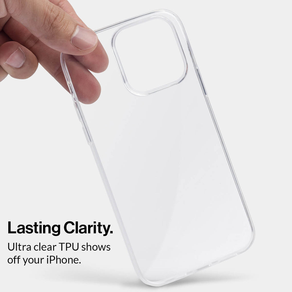 Clear iPhone 15 Case - Transparent with Extra Grip – totallee